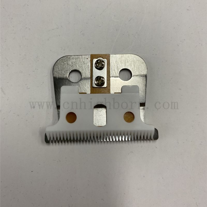 Zirconia Ceramic Detachable Animal Hair Trimmer Blade with Metal Barber Clipper Blades of Replacement