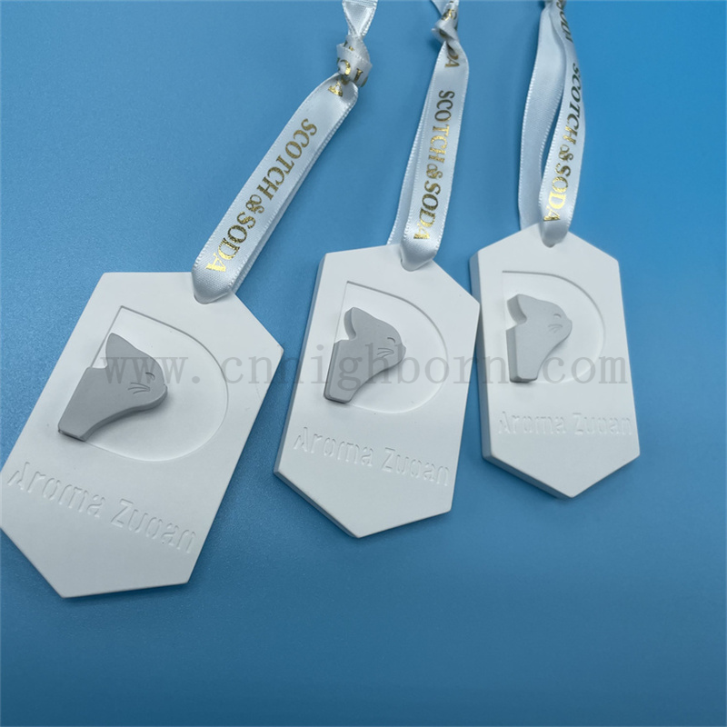 Logo personalizzato profumato ceramico appeso fragranza in gesso per diffusore per aroma auto