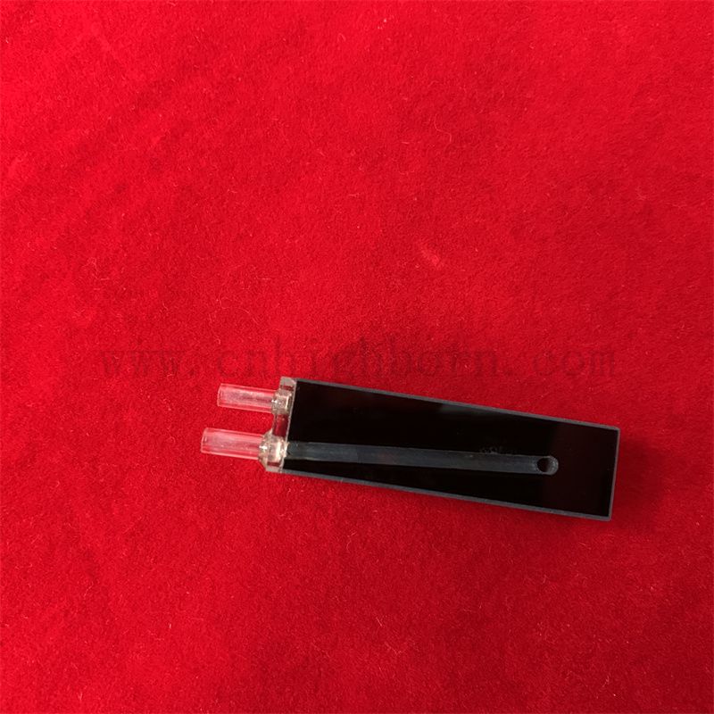 Laboratorio Analizzatori biochimici del quarzo nero di laboratorio Micro Glass Cuvette Maschera continua 10mm