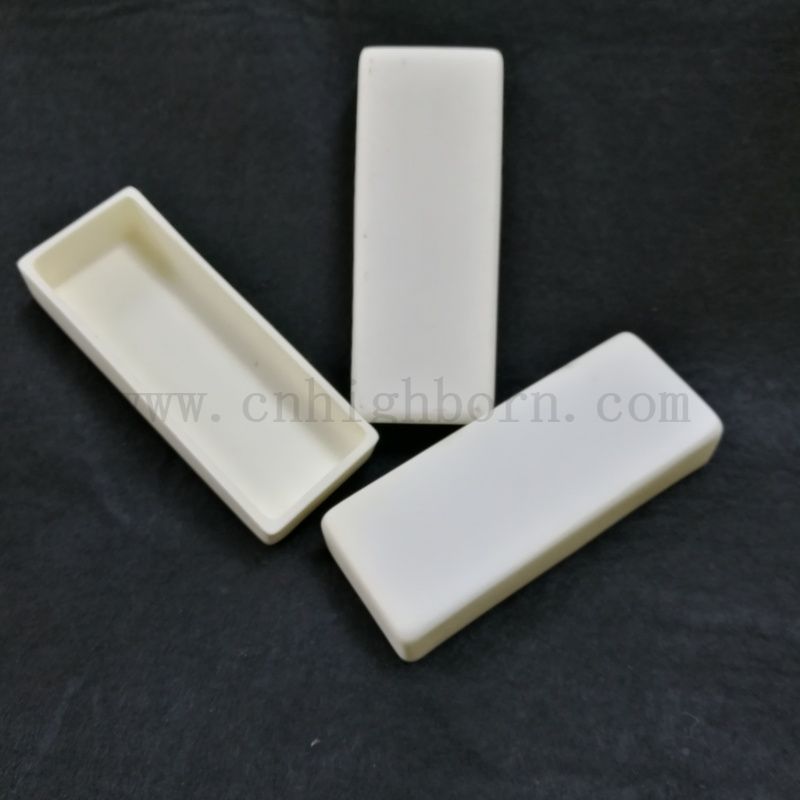 Barca a combustione ceramica corindica refrattaria 99% al2o3 riscaldamento ceramico crogiolo per la fusione di laboratorio