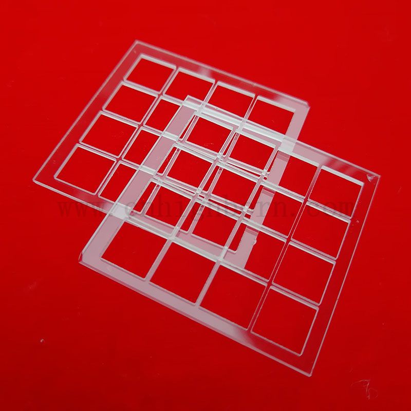 Piastra di vetro di silice ottica trasparente trasparente