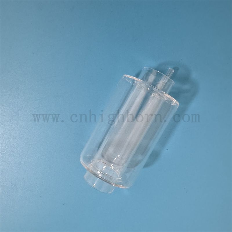 Tubo di vetro trasparente a doppio strato personalizzato resistente al calore e corrosione