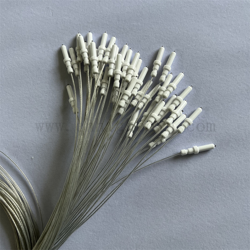 Stufa a gas 95 Accensione di allumina Lunghezza filo personalizzata AL2O3 Accenditore in ceramica