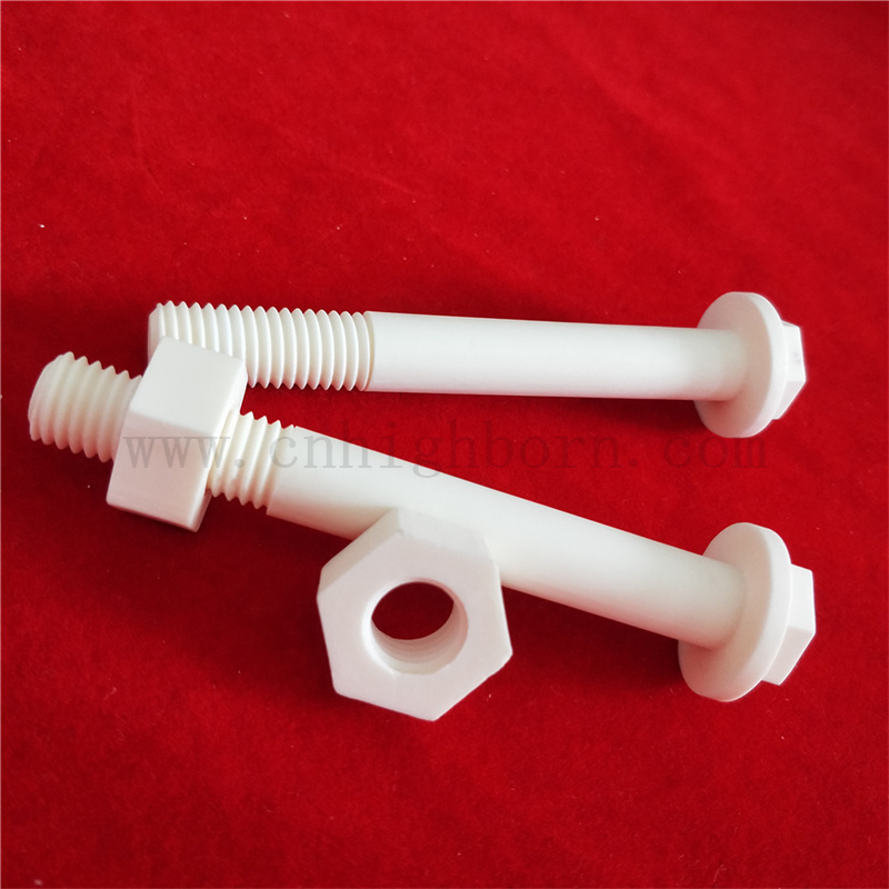 Allumina personalizzata M6 Vite Isolamento del dado esagonale AL2O3 VITE CERAMICA