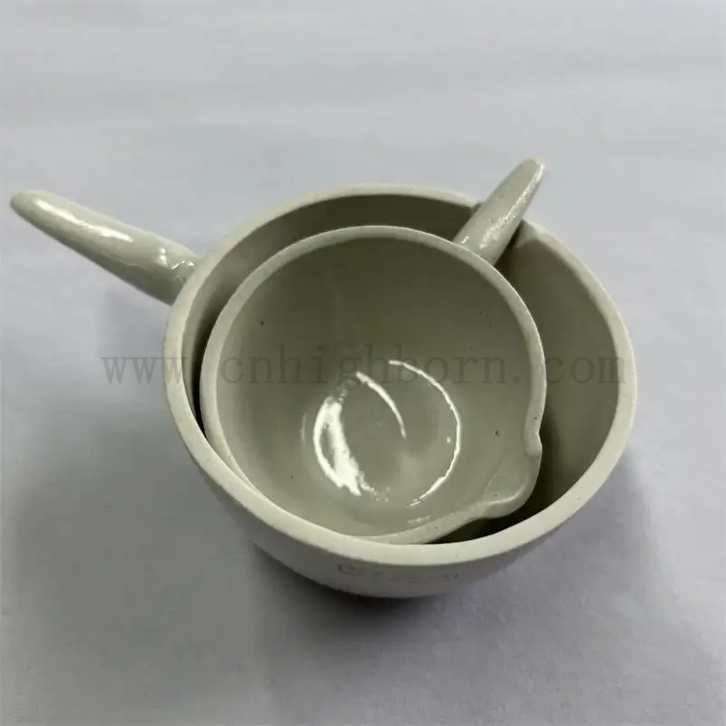 Piatto volatile in porcellana in porcellana da laboratorio piatto da evaporare con beccuccio