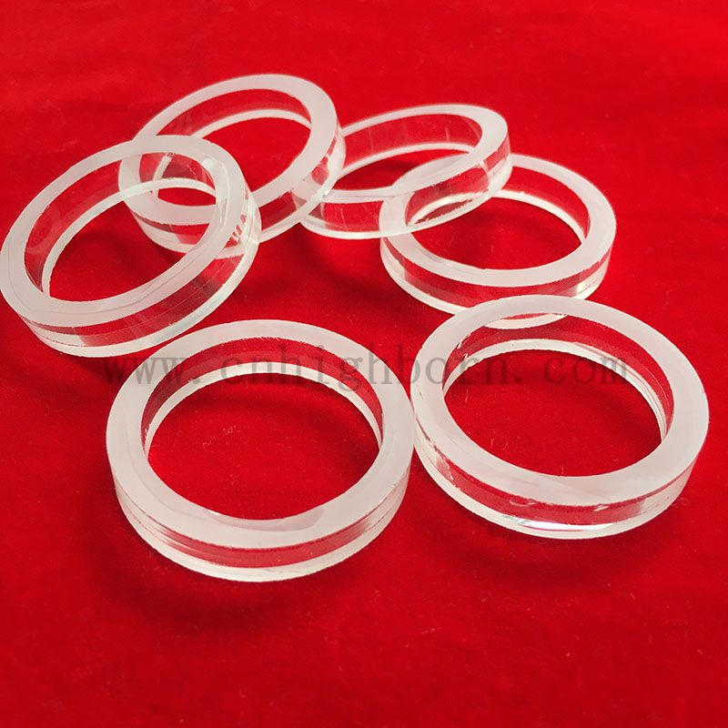 flangia in quarzo trasparente