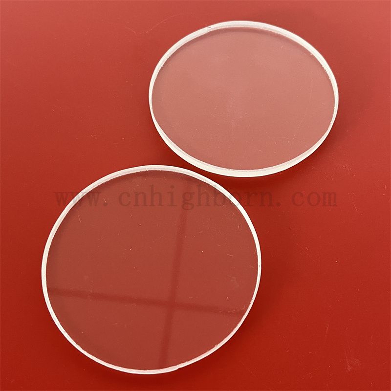 Pannello in vetro di silice trasparente ad alta purezza Disco di quarzo rotondo