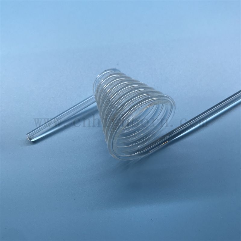 Resistenza al calore Cleor Clear personalizzato Quarzo elicoidale Fuso in vetro di silice