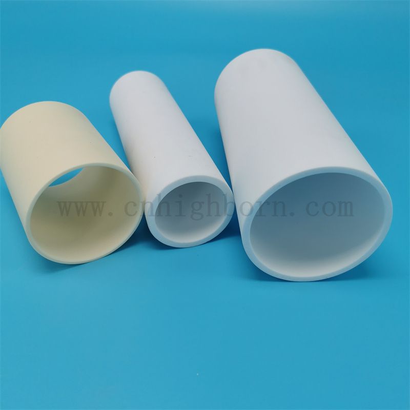 Tubi in ceramica di allumina per tubi Al2O3 ad alta temperatura 95% 99,5%.