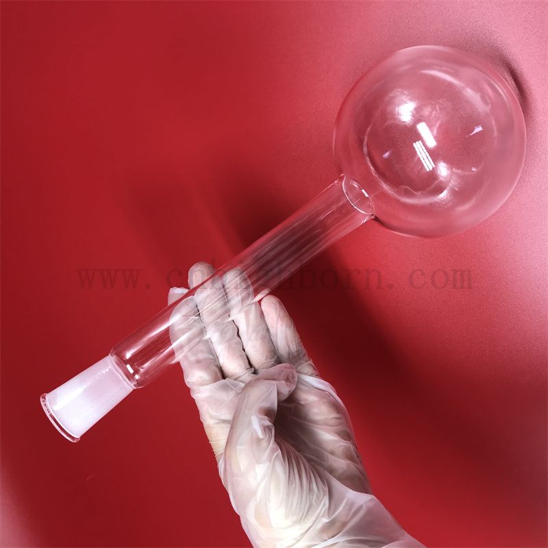 Fulla inferiore rotonda al quarzo a collo lungo trasparente 500 ml