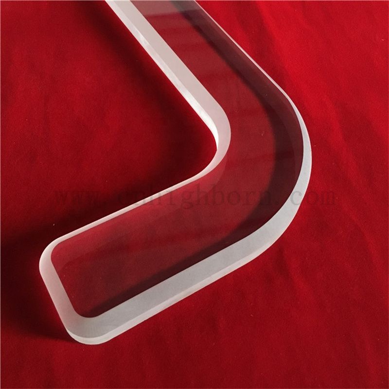 Piastra di vetro al quarzo trasparente a forma di forma a forma speciale personalizzata