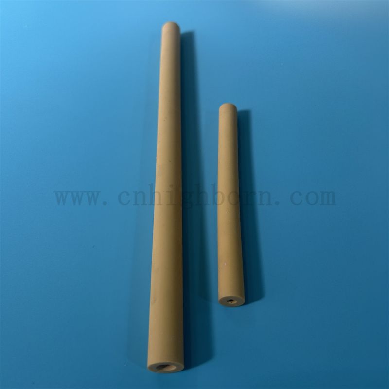 Tubo in ceramica di zirconio giallo con tubo ZrO2 durevole potenziato con magnesio