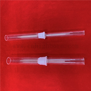 Connettore per smerigliatura del tubo con giunto in vetro al quarzo personalizzato resistente al calore