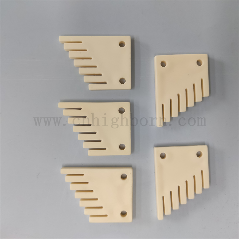  Resistenza usura AL2O3 Parti di gancio tessile in ceramica allumina per maglieria