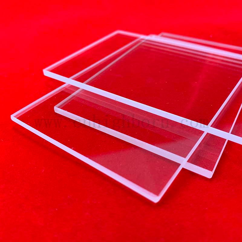 Piastra rettangolo di vetro al quarzo di resistenza ad alta temperatura di 1100 gradi per visualizzarport di quarzo