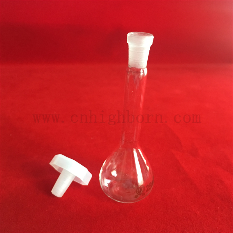 Place bottiglia di pallone volumetrica di vetro borosilicato in chiaro con top sigillato