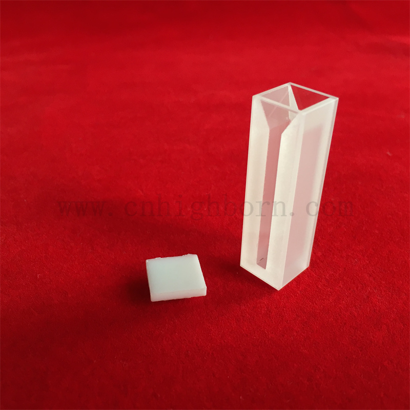 Consumatori di laboratorio Standard Q254 Micro cella di cuvetta in vetro in quarzo con pareti e coperchio smerigliati