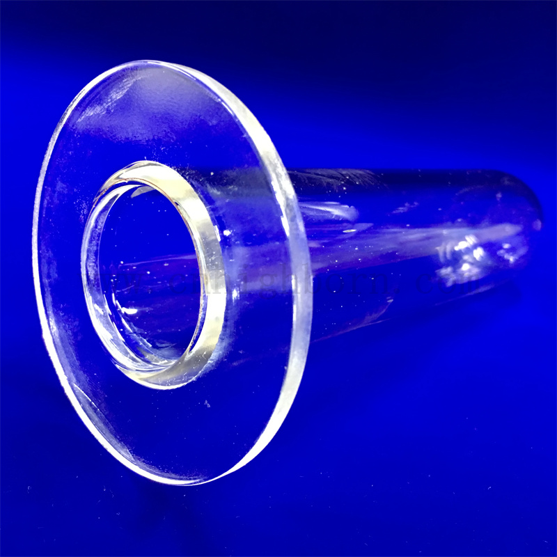 Tubo di vetro di silice trasparente in quarzo trasparente personalizzato