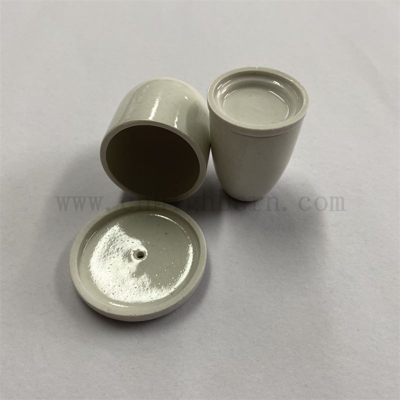 Laboratorio Glazed G Indice porcellana Crucellaio per analisi chimica Pentola in ceramica con coperchio