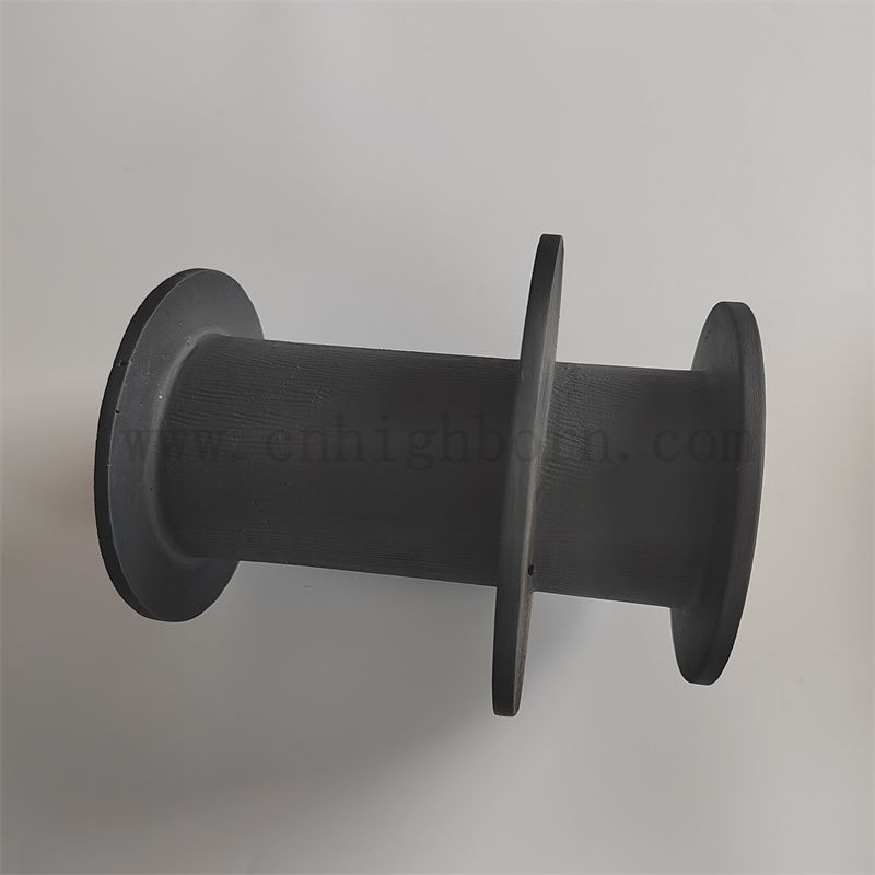 Sinterizzazione di reazione Sinterizzazione in carburo Isolatore di tubo irregolare Black Sic Ceramic Parte
