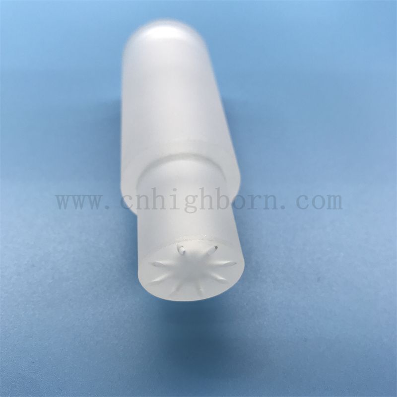 Resistenza al calore traslucido tubo di vetro in quarzo personalizzato con perforazione laser