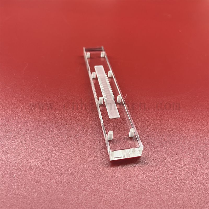 Resistenza alla temperatura ad alta temperatura Laboratorio di laboratorio Strumento in quarzo trasparente per studi di vetro sperimentale