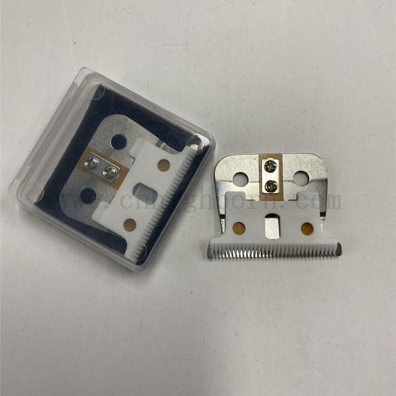 Zirconia Ceramic Detachable Animal Hair Trimmer Blade with Metal Barber Clipper Blades of Replacement