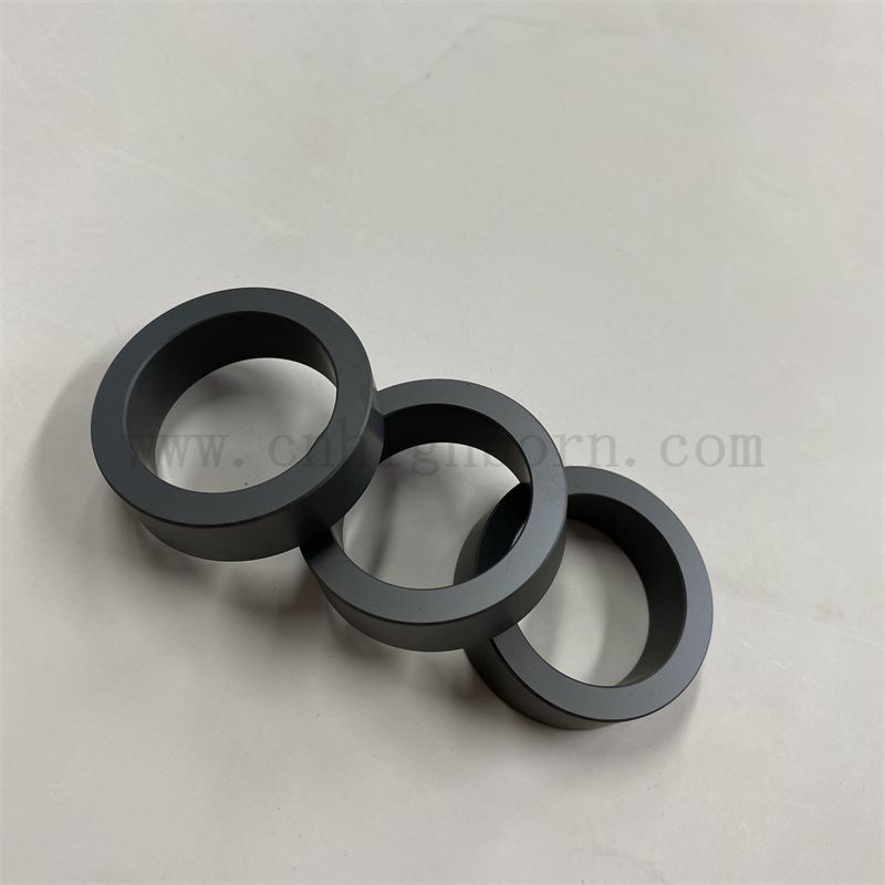 SSIC Sinterited Sealing Part Silicon Carburo Ceramic Anelli in ceramica a basso attrito