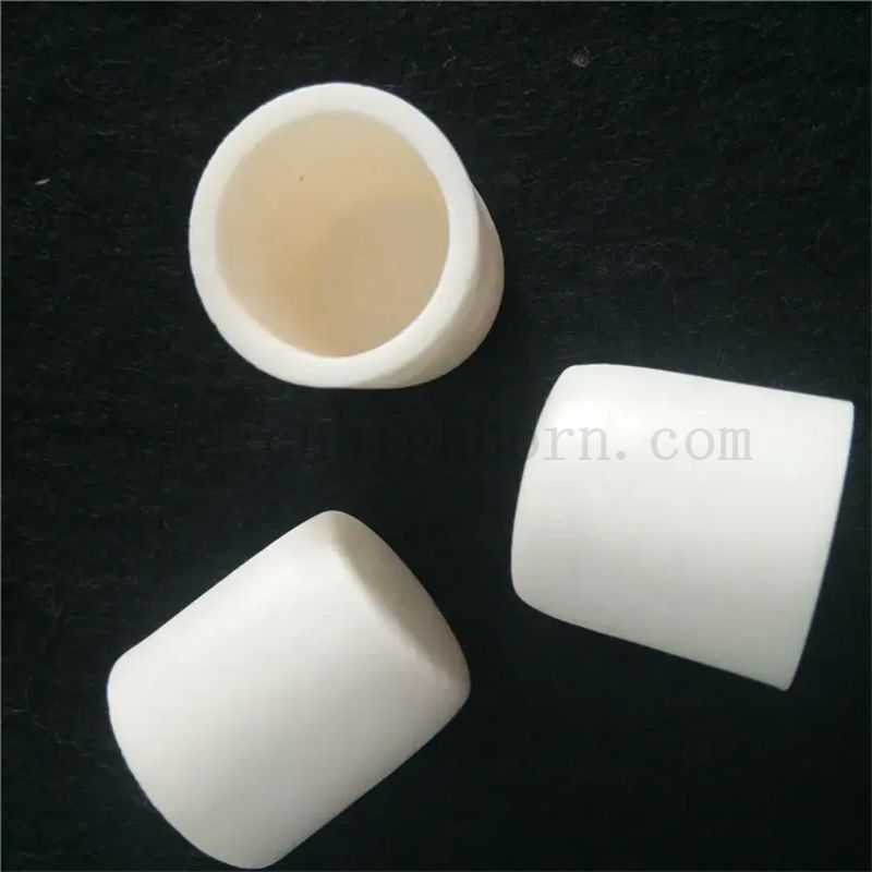 99% 95% al2o3 ceramica tazza di riscaldamento in alluminio ossido ceramico piccolo crogiolo con fondo piatto
