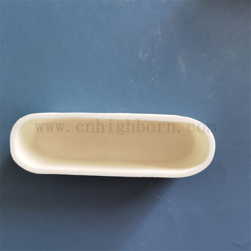 Resistente alla temperatura ad alta temperatura 99% Al2O3 Filting ceramico fusione in barca in allumina crogiolo crogiolo
