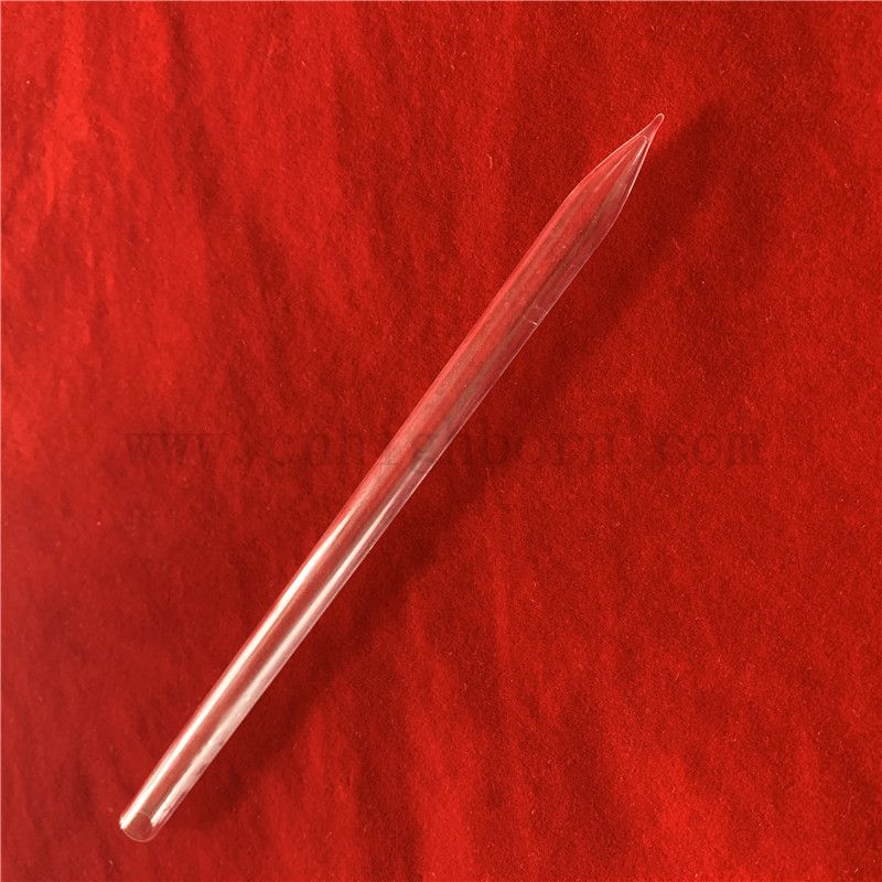 Resistenza al calore Cleorle Alta purezza ad alta purezza Tubo di vetro di silice con estremità dei punti