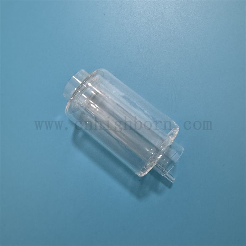 Tubo di vetro trasparente a doppio strato personalizzato resistente al calore e corrosione