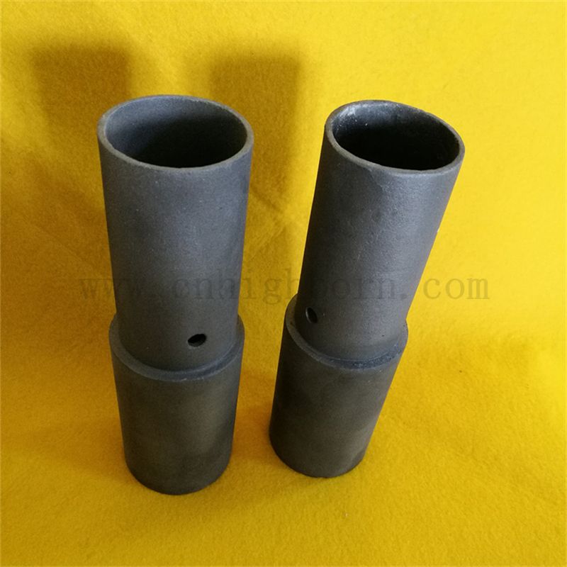 Tubo di fornace in carburo di silicio refrattario personalizzato tubo di ceramica sisica rbsic