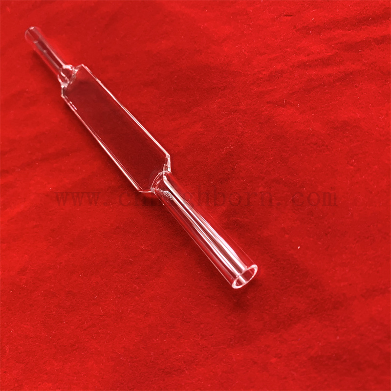 Utensili da laboratorio dimensioni personalizzate flusso di precisione elevata attraverso la cuvetta di vetro in quarzo a spettrofotometro cellulare