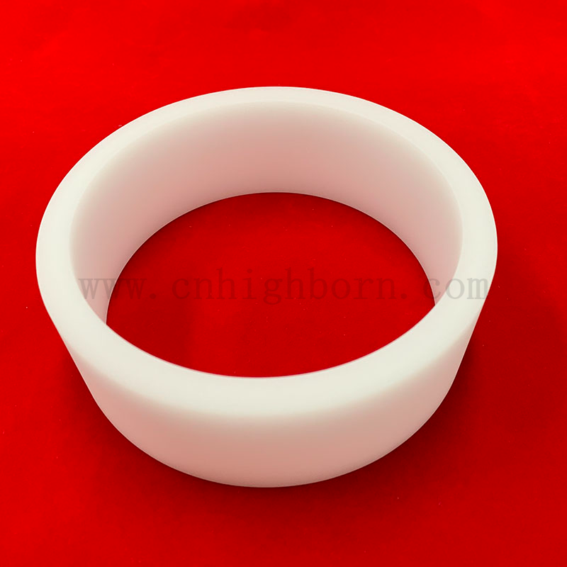 Flangia del vuoto a tubo di silice rotondo bianco fuso latteo