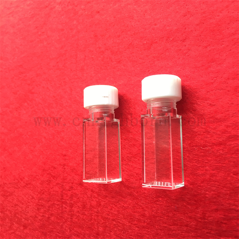Cuvette colorimetro standard Cuvetta in vetro fluorescenza in quarzo con copertura a vite