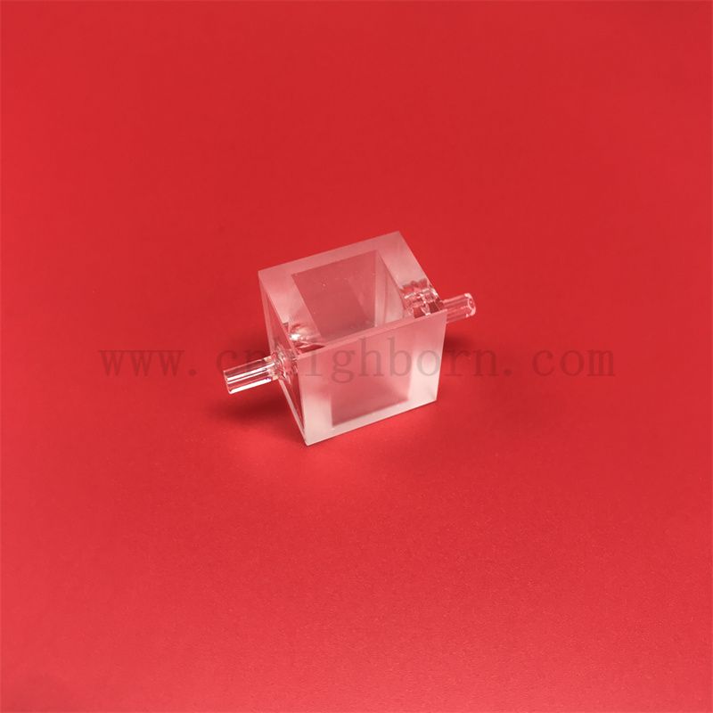 Cuvette di vetro fluorescenti in quarzo di ricerca di ricerca in laboratorio