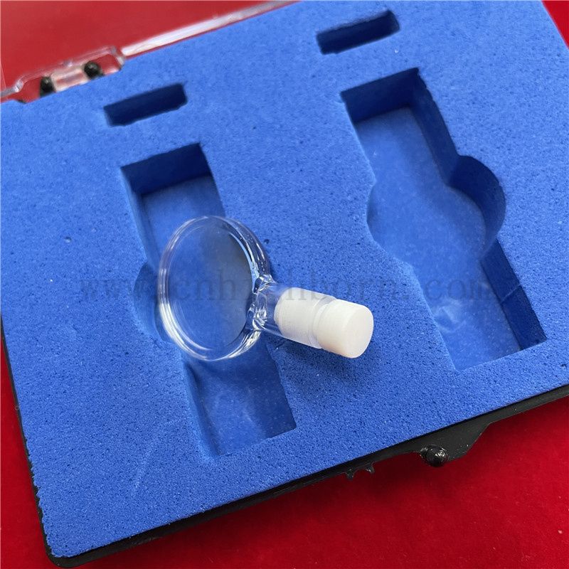 Cella di vetro ottica fluorescente in quarzo spettrofotometro ad alta precisione con coperchio