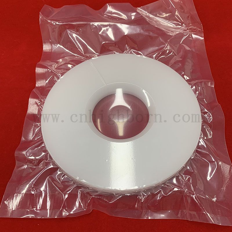 Resistenza alla corrosione Anello di silice opaco Flangia di vetro in quarzo bianco latte