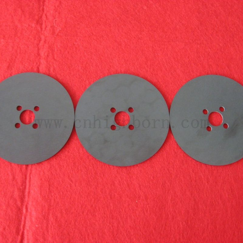 Piastra rotonda di zirconia nera perforata laser