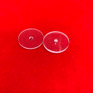 Piastra di quarzo lucidata usata con vetro circolare trasparente sottile da 0,1 mm 