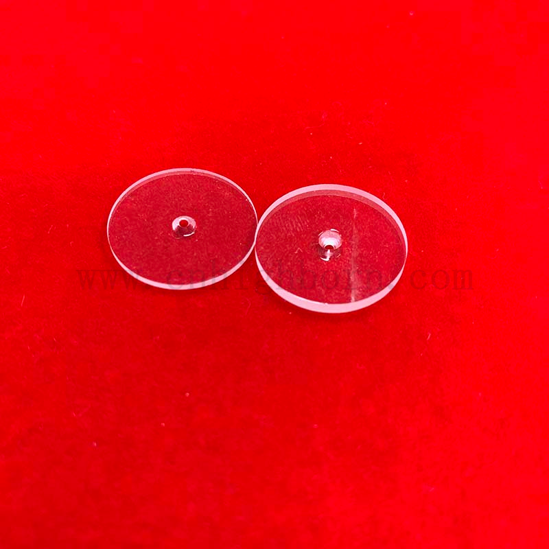 Vetro a vista circolare pulito sottile da 0,1 mm usato piastra in quarzo lucido 