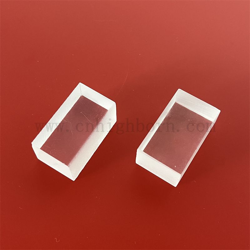 Pannello di silice fuso in vetro rettangolare in quarzo rettangolare due lati personalizzato