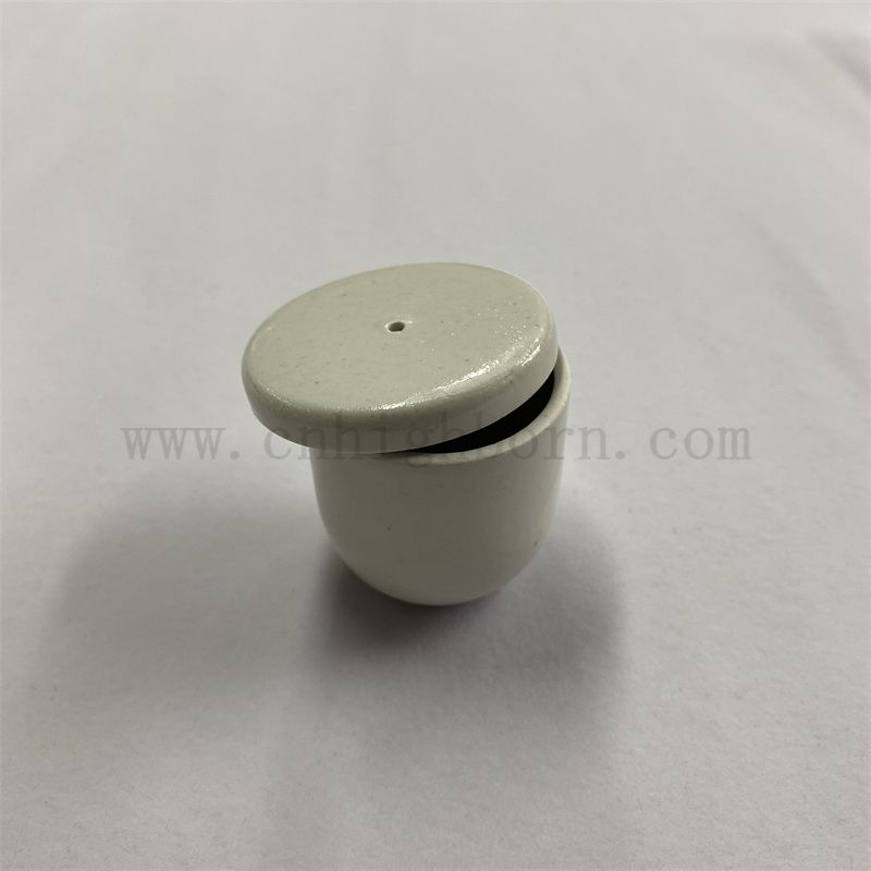 Laboratorio Glazed G Indice porcellana Crucellaio per analisi chimica Pentola in ceramica con coperchio