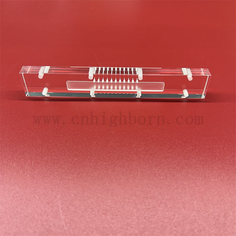 Resistenza alla temperatura ad alta temperatura Laboratorio di laboratorio Strumento in quarzo trasparente per studi di vetro sperimentale