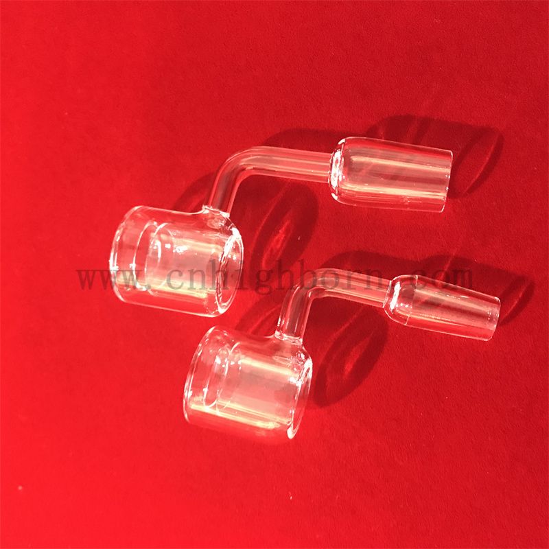 Forma personalizzata resistente al calore Banger di quarzo trasparente superiore con giuntura maschile