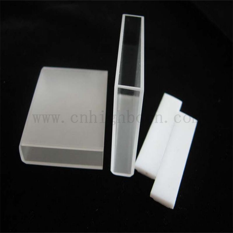 Cellula ottica di cuvetta in quarzo da laboratorio con coperchio di vetro di vetro di vetro di grande volume grande cellula colorimetro
