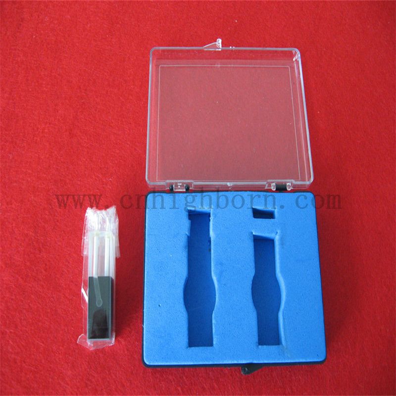 Utensili da laboratorio standard a cella di flusso di vetro in quarzo nero standard Micro cuvetta Mashing a flusso di flusso continuo