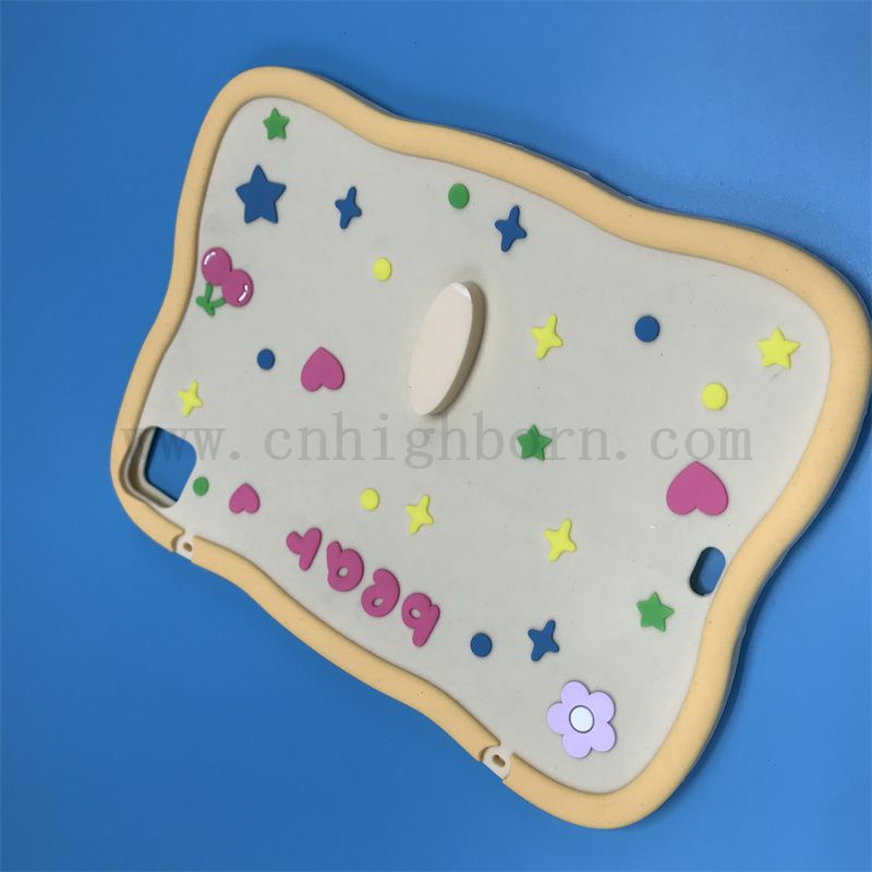 Guscio di cuscinetto morbido personalizzato giallo simbolo carino in gomma silicone protezione 