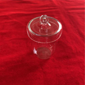 Crogiolo in vetro di quarzo trasparente ad alta resistenza alla corrosione con coperchio